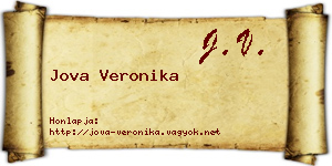 Jova Veronika névjegykártya